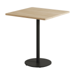 Table � manger carr�e en ch�ne et pi�tement en acier noir 70 x 70 x 75 cm moka - tiptoe