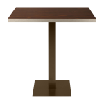Table � manger carr�e en stratifi� eucalyptus fum� et acier bronze clair 70x70cm elliot - versmissen