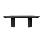 Table � manger en ch�ne laqu� noir moon - gubi
