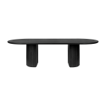 Table � manger en ch�ne laqu� noir moon - gubi