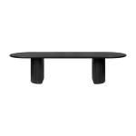 Table � manger en ch�ne laqu� noir l moon - gubi