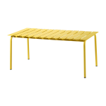 Table � manger d'ext�rieur rectangulaire en m�tal jaune 170x90x74cm - valerie objects