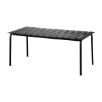Table � manger d'ext�rieur rectangulaire en m�tal noir 170x90x74cm - valerie objects