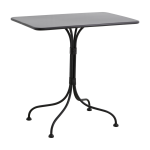Table � manger de jardin rectangulaire en fer noir 77x52x76cm viola - nordal