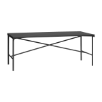 Table � manger de jardin rectangulaire en m�tal noire - h�bsch