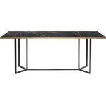 Table � manger en marbre noir 190 cm horizon - red edition