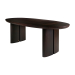Table � manger ovale en bois marron 230 x 105 cm durban - versmissen