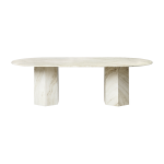 Table � manger ovale en pierre blanche epic - gubi