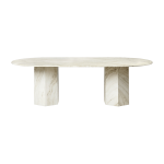Table � manger ovale en pierre blanche epic - gubi
