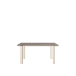 Table � manger rectangulaire en acier beige et verre teint� fonc� 160 x 90 cm atura - ferm living