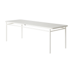Table � manger rectangulaire en acier blanc pur 240x80x75cm t37 - tolix