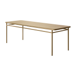 Table � manger rectangulaire en acier brun vert 240x80x75cm t37 - tolix