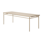Table � manger rectangulaire en acier gris beige 240x80x75cm t37 - tolix