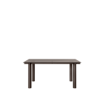 Table � manger rectangulaire en acier marron et verre teint� fonc� 160 x 90 cm atura - ferm living
