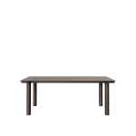 Table � manger rectangulaire en acier marron et verre teint� fonc� 200 x 90 cm atura - ferm living