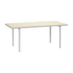 Table � manger rectangulaire en aluminium et ivoire 180x85x74cm - valerie objects
