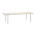 Table � manger rectangulaire en aluminium et ivoire 240x85x74cm - valerie objects