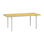 Table � manger rectangulaire en aluminium et jaune moutarde 180x85x74cm - valerie objects