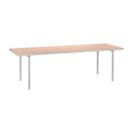 Table � manger rectangulaire en aluminium et rose 240x85x74cm - valerie objects