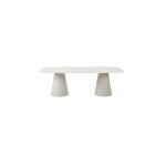 Table � manger rectangulaire en c�ramique cr�me et le plateau portland 240x120x75cm sandro - vincent ...