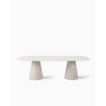 Table � manger rectangulaire en c�ramique cr�me et le plateau portland 280x120x75cm sandro - vincent ...