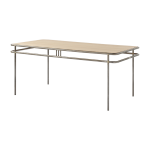 Table � manger rectangulaire en ch�ne clair et acier brut vernis 180x90x76, 5cm ud - tolix