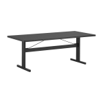 Table � manger rectangulaire en ch�ne noire 200 cm passerelle - hay