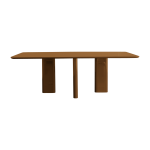 Table � manger rectangulaire en fr�ne et laqu� caramel 180x100cm joe - gabrielle paris