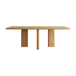Table � manger rectangulaire en fr�ne plaqu� et bois massif naturel 180x100cm joe - gabrielle paris