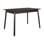 Table � manger rectangulaire avec rallonge en ch�ne teint� noir 120 / 162x80cm glimps - zuiver