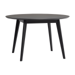 Table � manger ronde 120 cm en bois noir - h�bsch