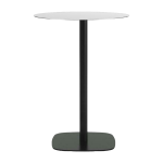 Table � manger ronde en aluminium noir et acier blanc 60 cm form - normann copenhagen