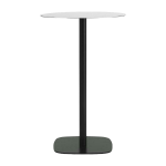 Table � manger ronde en aluminium noir et acier blanc 6o cm form - normann copenhagen