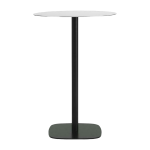 Table � manger ronde en aluminium noir et acier blanc 7o cm form - normann copenhagen