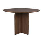 Table � manger ronde en bois marron fonc� 120cm alma - the cool republic