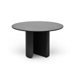 Table � manger ronde en ch�ne noir et acier noir 120x74cm plateau - fest amsterdam