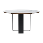Table � manger ronde en marbre statuario 130 cm felice - red edition