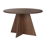 Table � manger ronde en m�lamine marron 120x75cm virella - home design