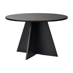 Table � manger ronde en m�lamine noire 120x75cm virella - home design