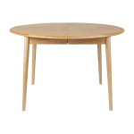 Table � manger ronde avec rallonge en ch�ne naturel 120 / 160cm twist - zuiver