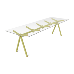 Table � manger en verre et structure en �chafaudage anis 250cm clavex - maximum
