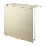 Table pliante en fr�ne et pieds blancs en acier - string furniture
