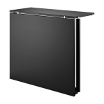 Table pliante en fr�ne teint� noir et pieds noirs en acier - string furniture