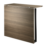 Table pliante en noyer et pieds noirs en acier - string furniture