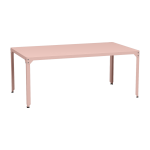 Table rectangulaire en acier mat baby pink 100 cm hegoa - mati�re grise