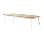 Table rectangulaire en ch�ne et acier blanc pur 240x100cm 55 - tolix