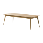 Table rectangulaire en ch�ne et acier brun vert 240x100cm 55 - tolix