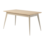 Table rectangulaire en ch�ne et acier gris beige 140x80cm 55 - tolix