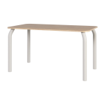 Table rectangulaire en ch�ne et pieds beige d�sertique 140x80cm meko - noo. ma