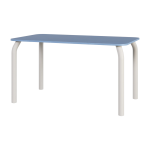 Table rectangulaire en fr�ne bleu givr� et pieds beige d�sertique 140x80cm meko - noo. ma